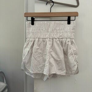 White Free People Movement The Way Home Shorts